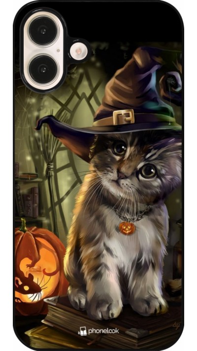 Coque iPhone 16 Plus - Halloween 21 Witch cat