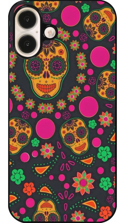 Coque iPhone 16 Plus - Halloween 22 colorful mexican skulls