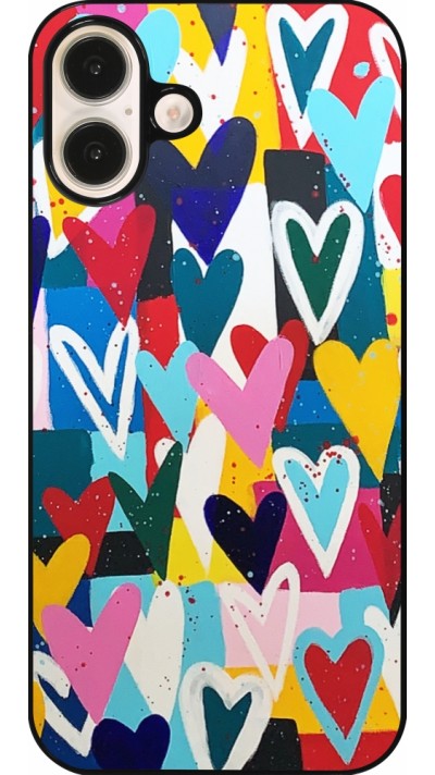 Coque iPhone 16 Plus - Joyful Hearts