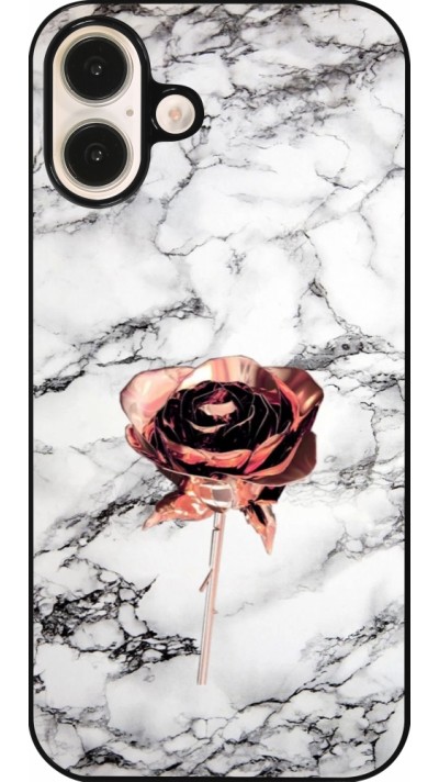 iPhone 16 Plus Case Hülle - Marble Rose Gold