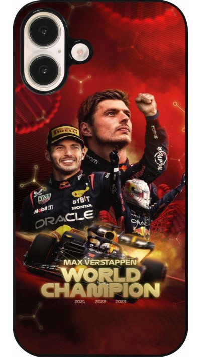 iPhone 16 Plus Case Hülle - Max Verstappen Champion 2023