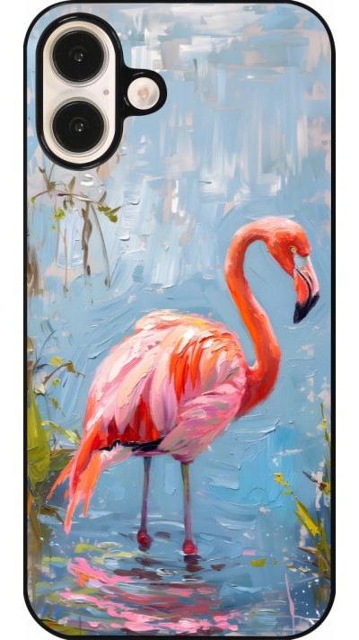 iPhone 16 Plus Case Hülle - Paint Flamingo