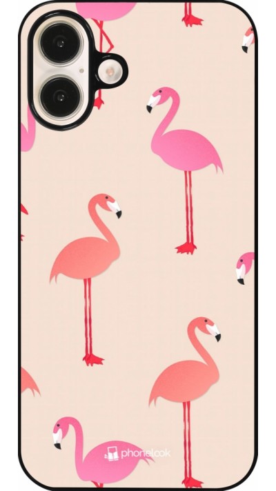 iPhone 16 Plus Case Hülle - Pink Flamingos Pattern