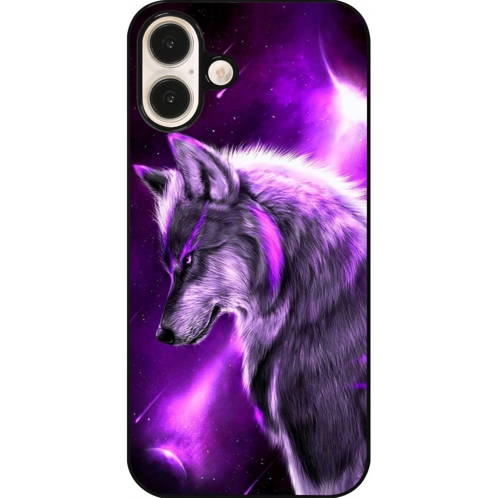 Coque iPhone 16 Plus - Purple Sky Wolf