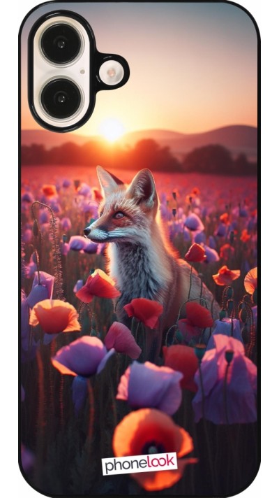 Coque iPhone 16 Plus - Renard pourpre au crépuscule