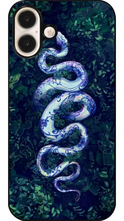 Coque iPhone 16 Plus - Serpent Blue Anaconda