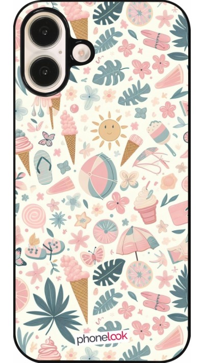 Coque iPhone 16 Plus - Summer Pink Pattern