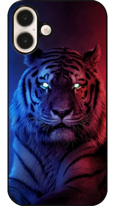 Coque iPhone 16 Plus - Tiger Blue Red