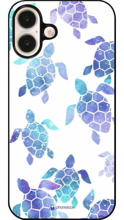 Coque iPhone 16 Plus - Turtles pattern watercolor