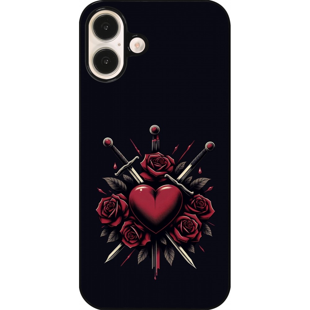 iPhone 16 Plus Case Hülle - Valentine 2024 gothic love