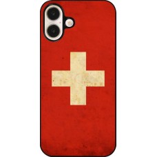 Coque iPhone 16 Plus - Vintage Flag SWISS