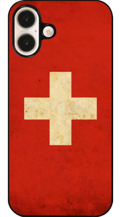 Coque iPhone 16 Plus - Vintage Flag SWISS