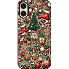 Coque iPhone 16 Plus - Noël 2023 micro pattern