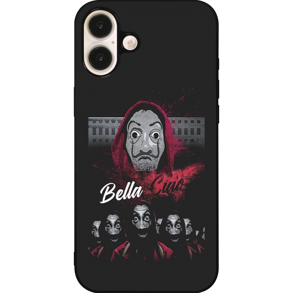 Coque iPhone 16 Plus - Silicone rigide noir Bella Ciao