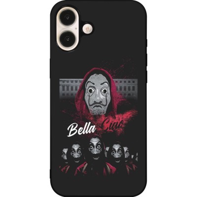 Coque iPhone 16 Plus - Silicone rigide noir Bella Ciao