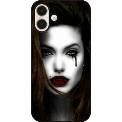 Coque iPhone 16 Plus - Silicone rigide noir Halloween 2023 gothic vampire