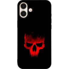 Coque iPhone 16 Plus - Silicone rigide noir Halloween 2023 scary skull