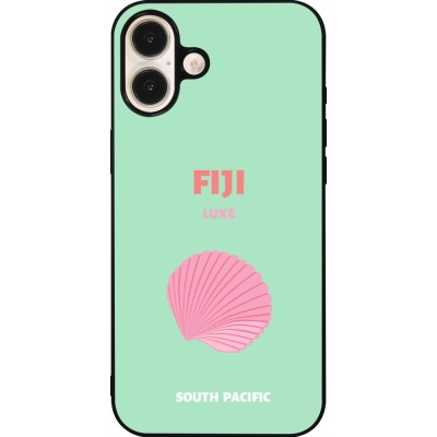 Coque iPhone 16 Plus - Silicone rigide noir Pop Summer Destination Fiji