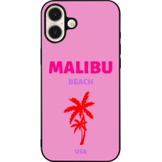 Coque iPhone 16 Plus - Silicone rigide noir Pop Summer Destination Malibu