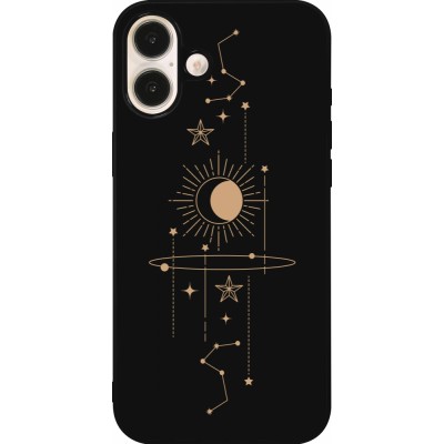 Coque iPhone 16 Plus - Silicone rigide noir Spring 23 astro