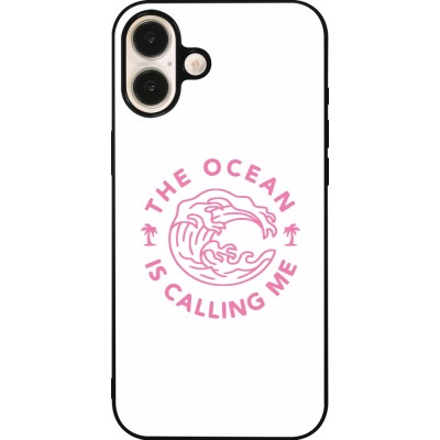 Coque iPhone 16 Plus - Silicone rigide noir The Ocean is calling me