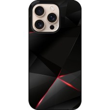 iPhone 16 Pro Case Hülle - Black Red Lines