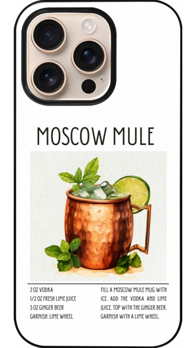 Coque iPhone 16 Pro - Cocktail recette Moscow Mule