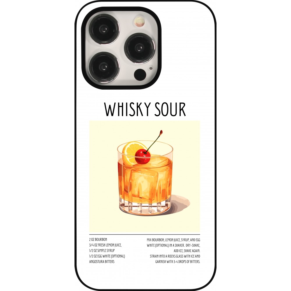 iPhone 16 Pro Case Hülle - Cocktail Rezept Whisky Sour