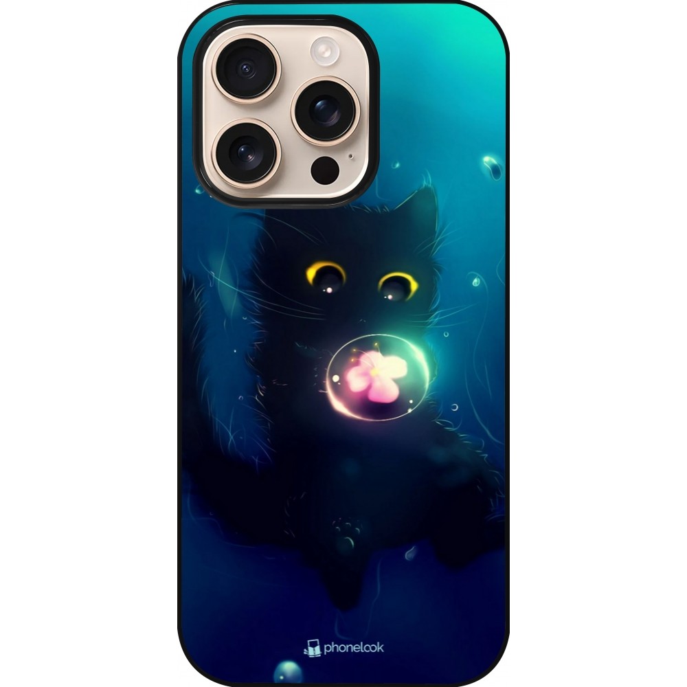 iPhone 16 Pro Case Hülle - Cute Cat Bubble