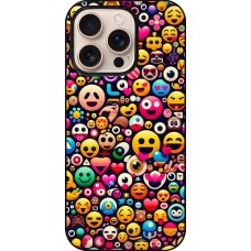 iPhone 16 Pro Case Hülle - Emoji Mix Farbe