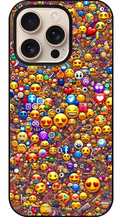 Coque iPhone 16 Pro - Emoji mixed