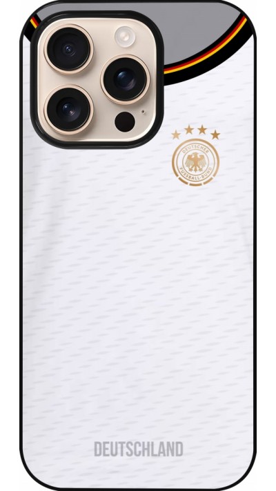 Coque iPhone 16 Pro - Maillot de football Allemagne 2022 personnalisable