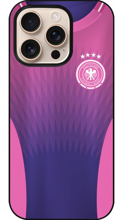 Coque iPhone 16 Pro - Maillot de football Allemagne Extérieur personnalisable