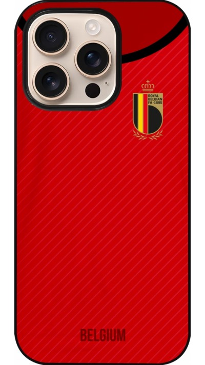 Coque iPhone 16 Pro - Maillot de football Belgique 2022 personnalisable