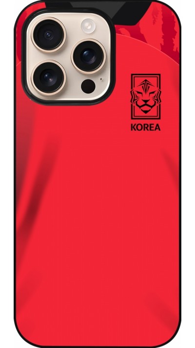 Coque iPhone 16 Pro - Maillot de football Corée du Sud 2022 personnalisable