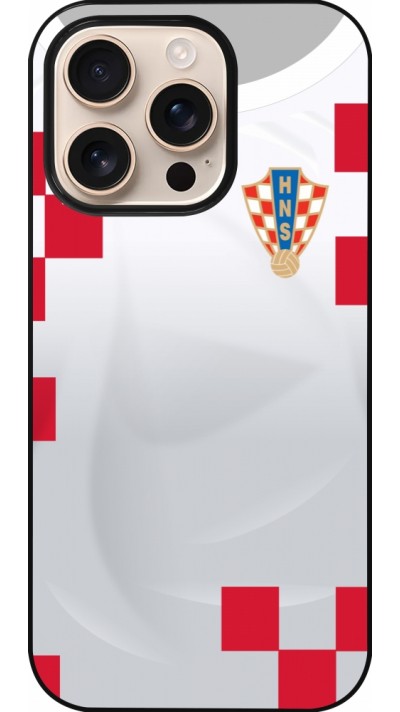 Coque iPhone 16 Pro - Maillot de football Croatie 2022 personnalisable