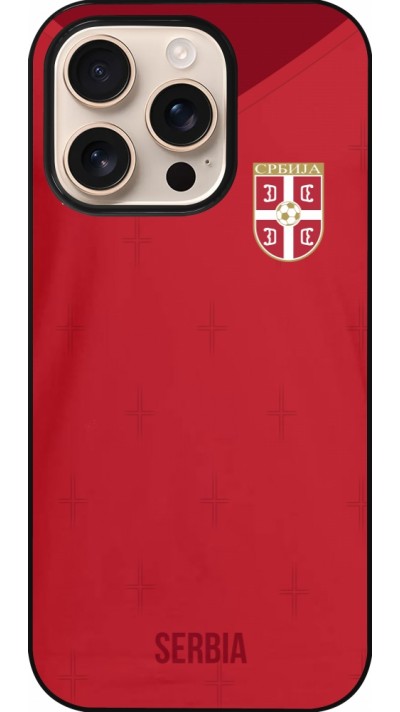 Coque iPhone 16 Pro - Maillot de football Serbie 2022 personnalisable