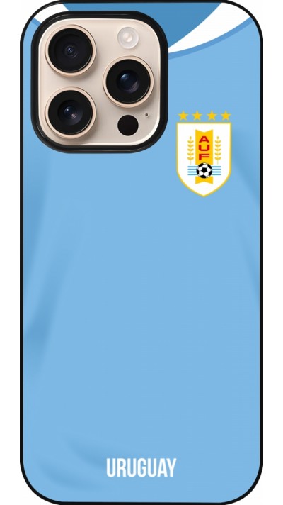 Coque iPhone 16 Pro - Maillot de football Uruguay 2022 personnalisable