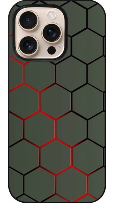 Coque iPhone 16 Pro - Geometric Line red