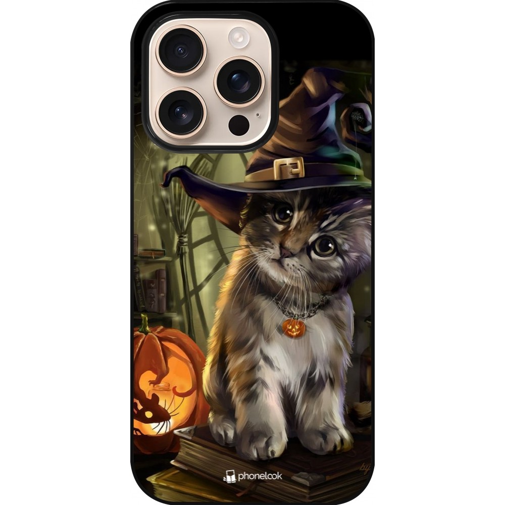 iPhone 16 Pro Case Hülle - Halloween 21 Witch cat