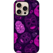 iPhone 16 Pro Case Hülle - Halloween 2023 pink skulls