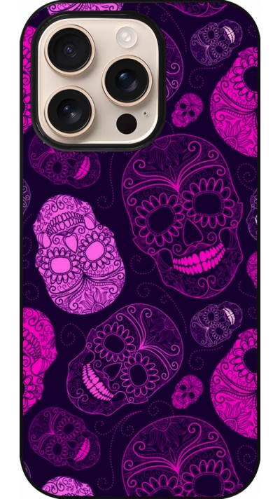 Coque iPhone 16 Pro - Halloween 2023 pink skulls