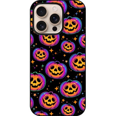 Coque iPhone 16 Pro - Halloween 2024 rainbow pumpkins