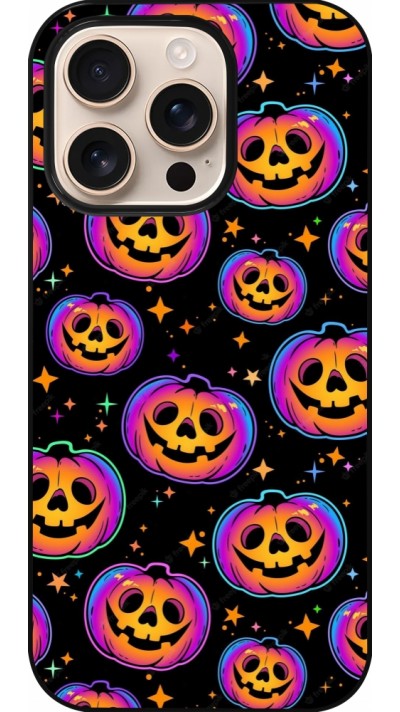 Coque iPhone 16 Pro - Halloween 2024 rainbow pumpkins