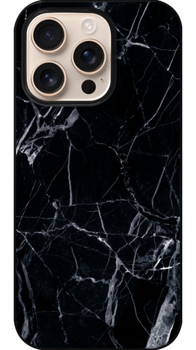 Coque iPhone 16 Pro - Marble Black 01