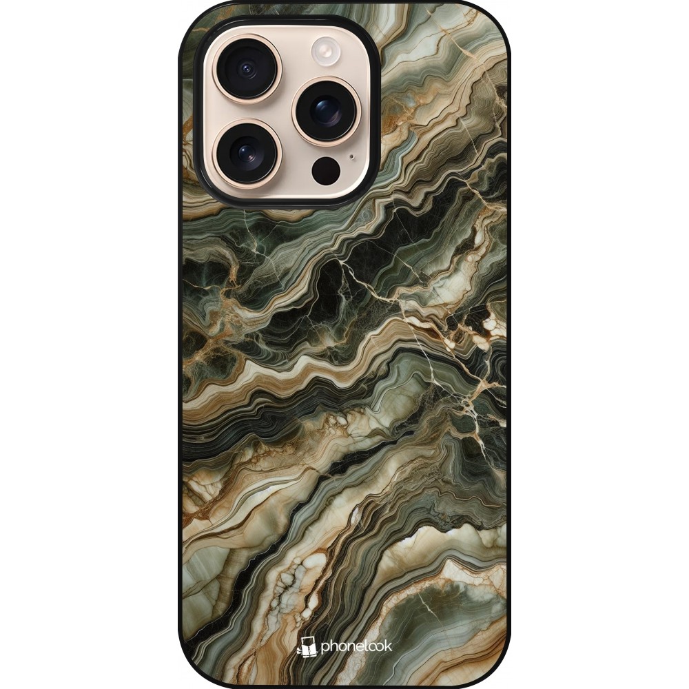 Coque iPhone 16 Pro - Marbre Olive