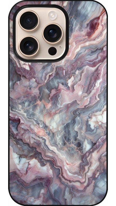 Coque iPhone 16 Pro - Marbre violette argentée