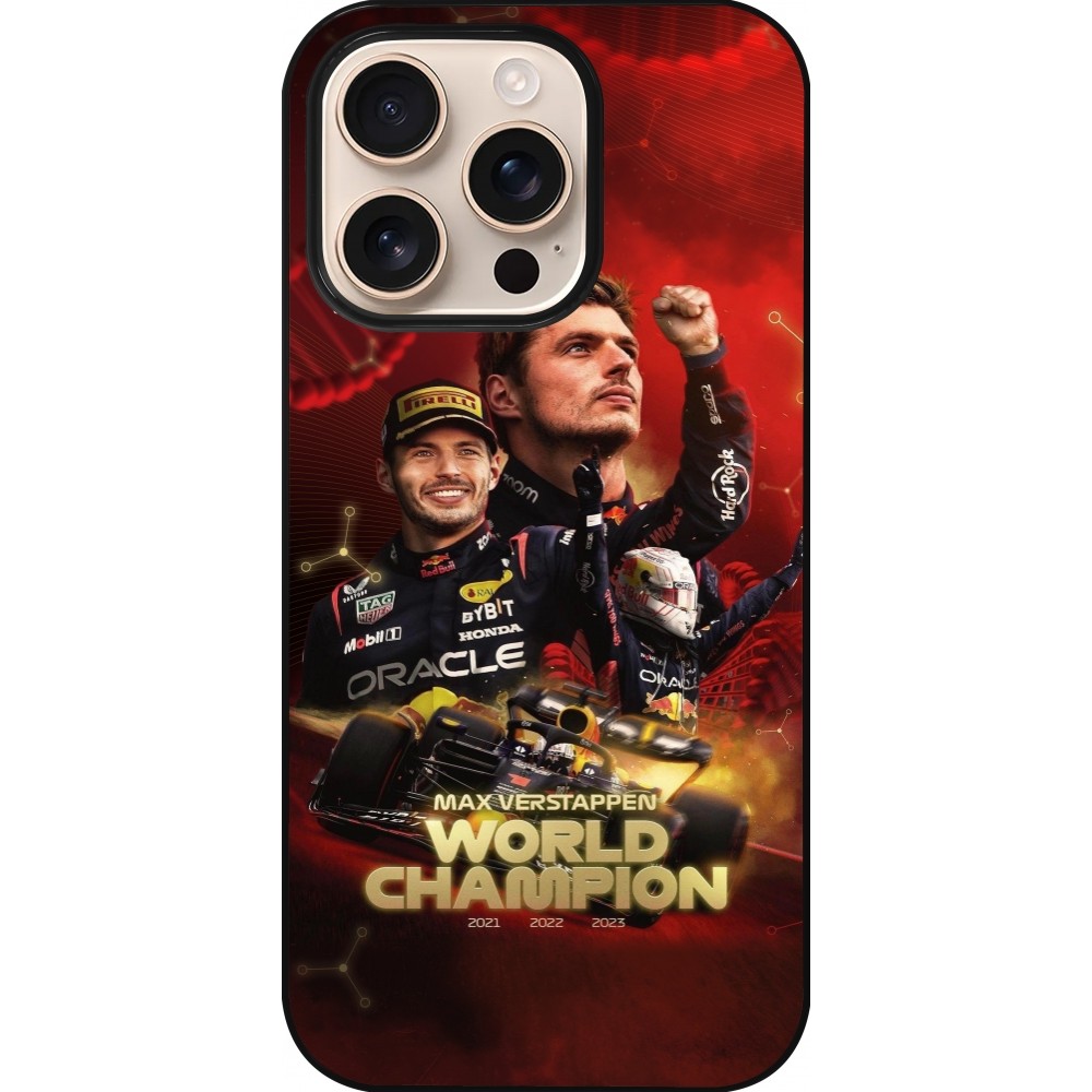 iPhone 16 Pro Case Hülle - Max Verstappen Champion 2023