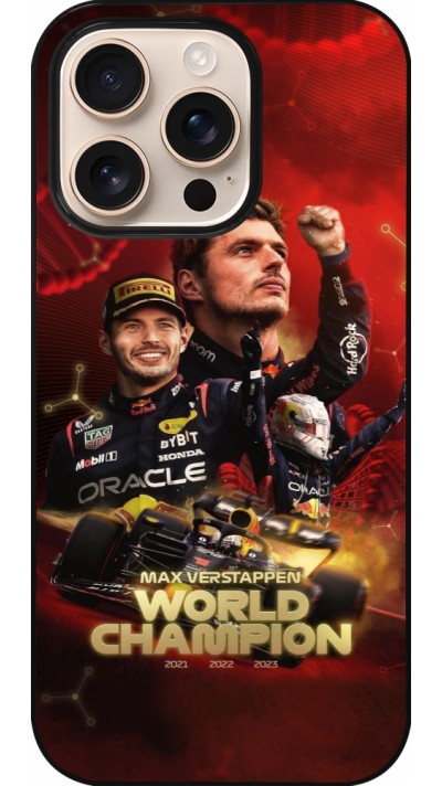 Coque iPhone 16 Pro - Max Verstappen Champion 2023