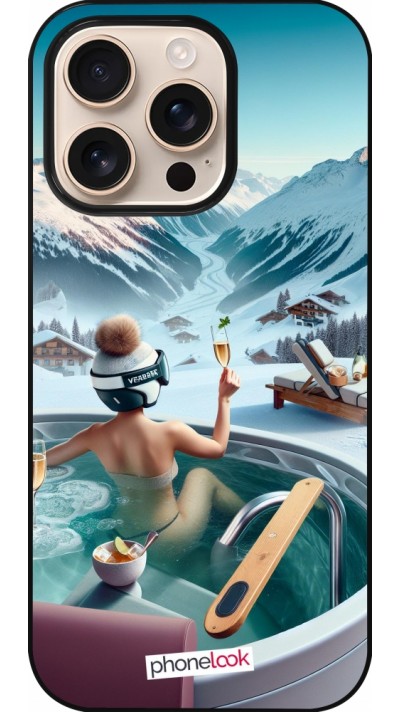 Coque iPhone 16 Pro - Montagne Glamour Jacuzzi